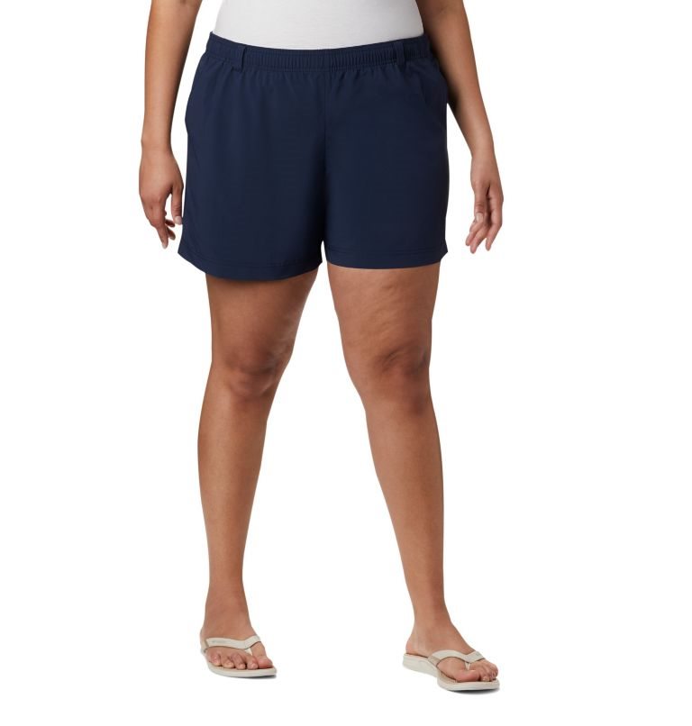 Women\'s Columbia PFG Backcast Water Shorts Navy | Plus Size CA-U1ALC